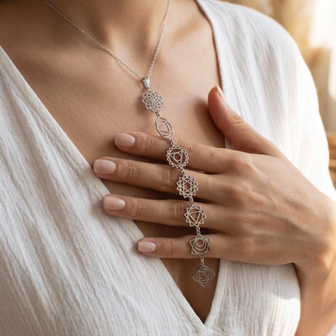 7 Chakras Necklace - Sacred Symbols