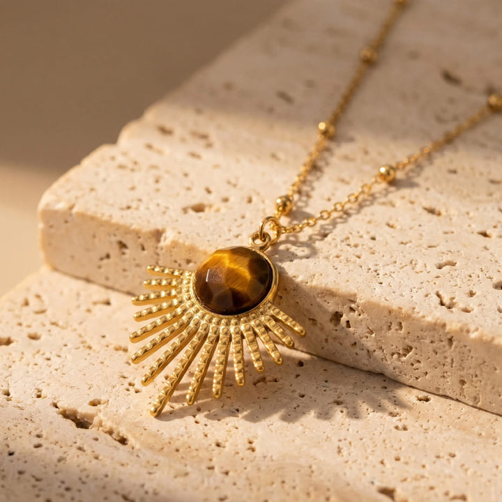 "Maya Sun" Pendant in Tiger's Eye