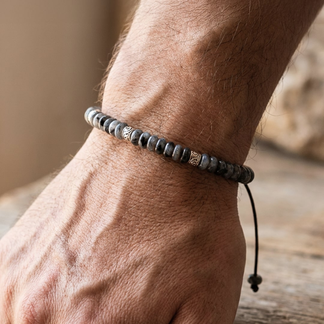 "Inner Strength" Bracelet in Larvikite