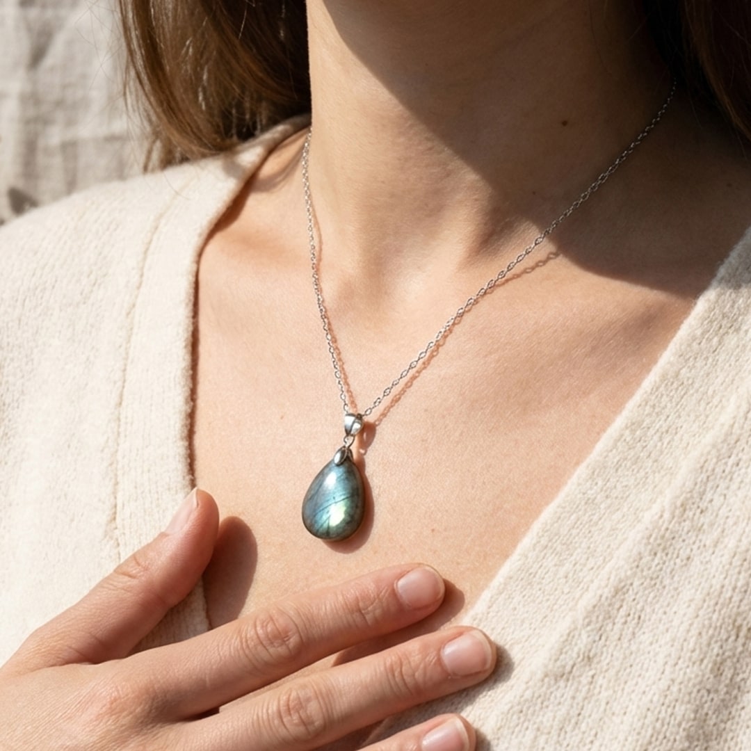"Intuitive Protection" Pendant in Labradorite