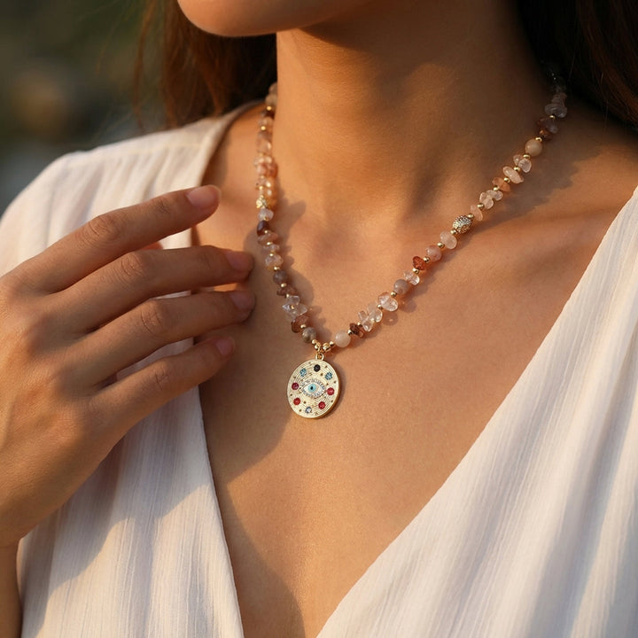 "Sacred Protection" Necklace in Lodolite