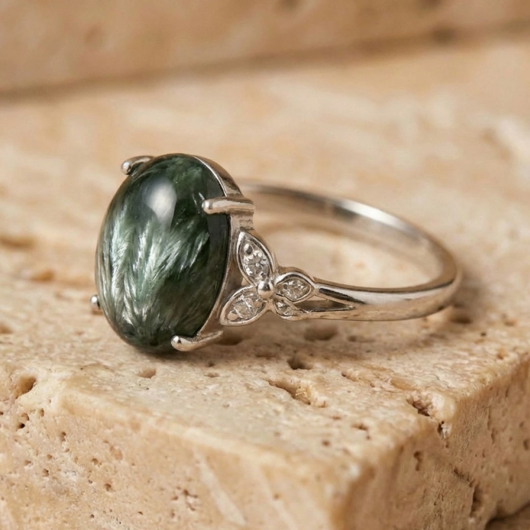 Adjustable Ring "Reconnection" in Seraphinite