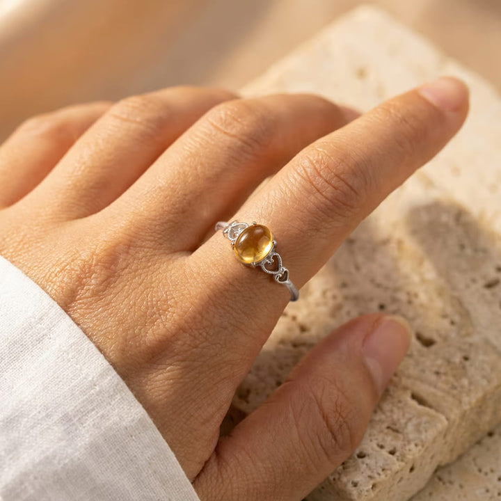 Adjustable Ring "Joy & Abundance" in Citrine