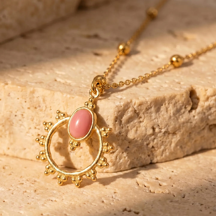 "Queen of Light" Pendant in Rhodochrosite