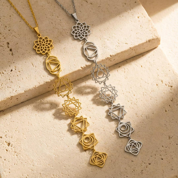 7 Chakra Necklace - Sacred Symbols