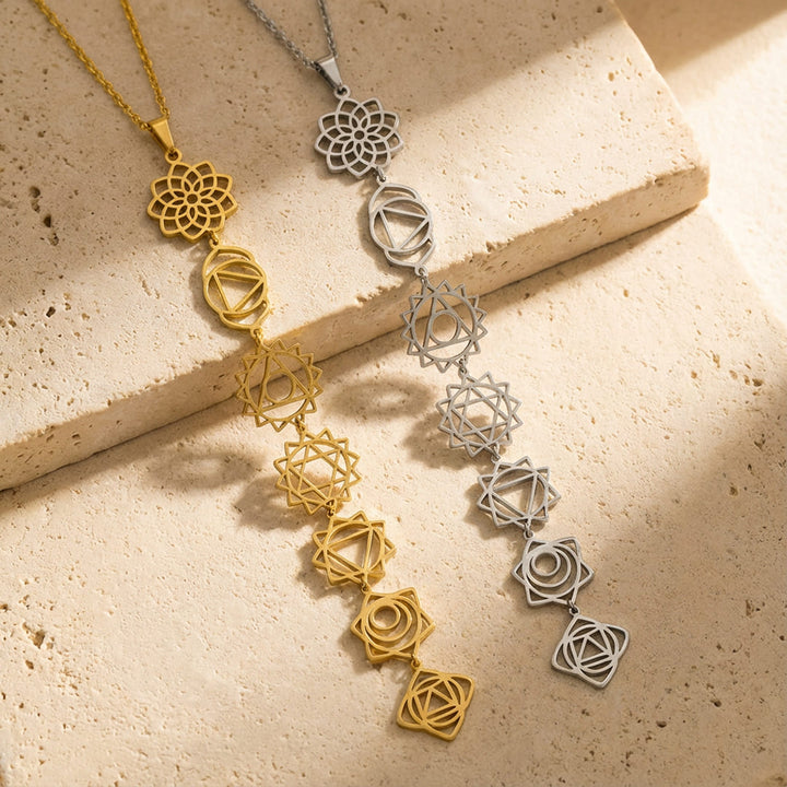 7 Chakras Necklace - Sacred Symbols