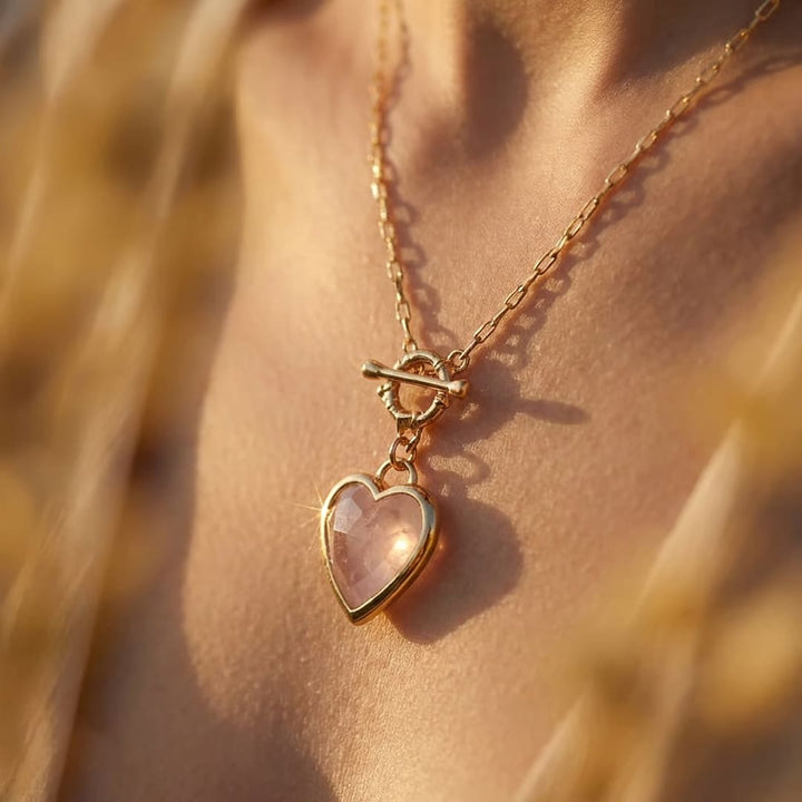 "Serenity of the Heart" Pendant in Natural Stones