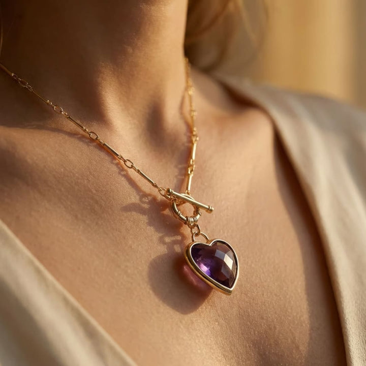 "Serenity of the Heart" Pendant in Natural Stones