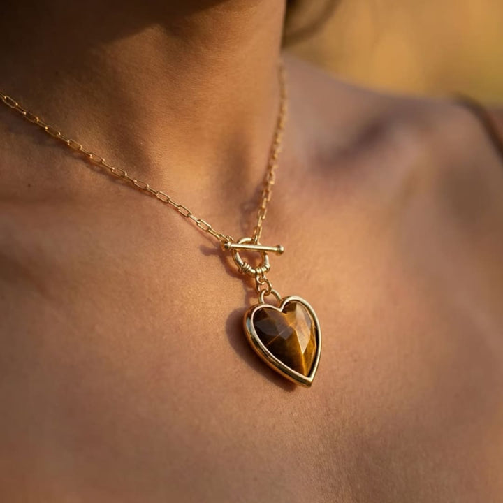 "Serenity of the Heart" Pendant in Natural Stones