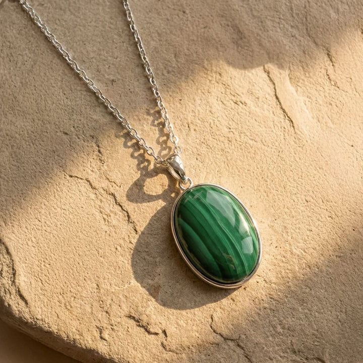 "Inner Renaissance" Pendant in Malachite