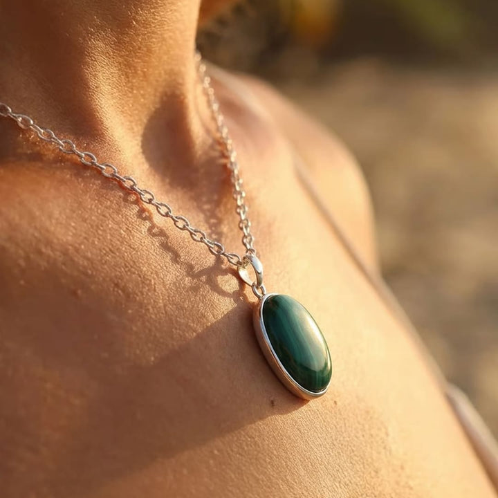 "Inner Renaissance" Pendant in Malachite