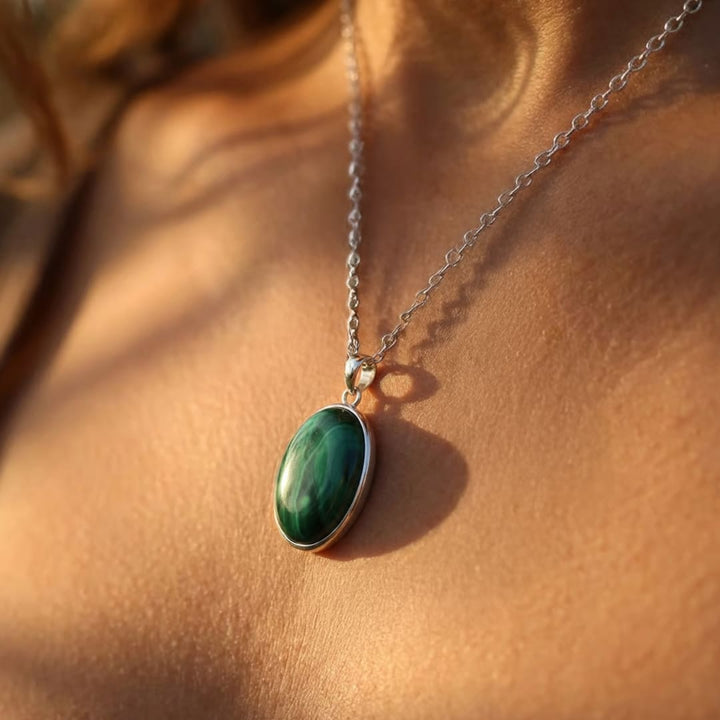 "Inner Renaissance" Pendant in Malachite