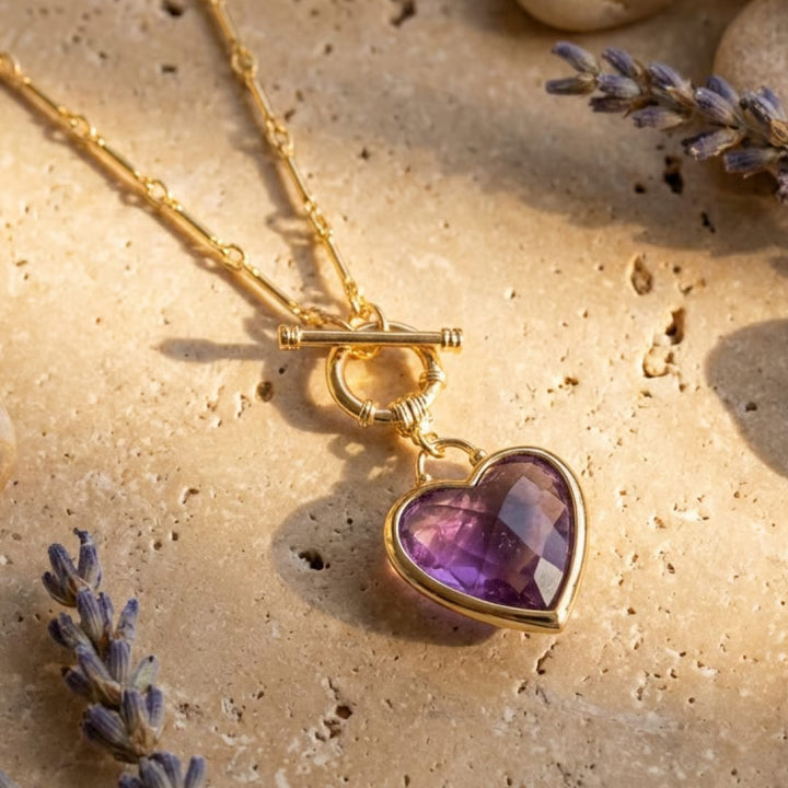 "Serenity of the Heart" Pendant in Natural Stones