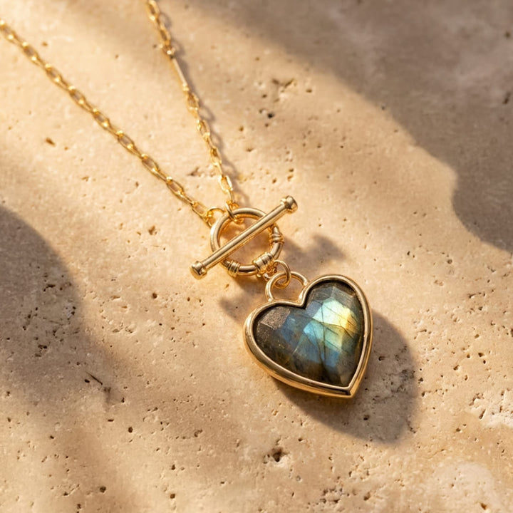 "Serenity of the Heart" Pendant in Natural Stones