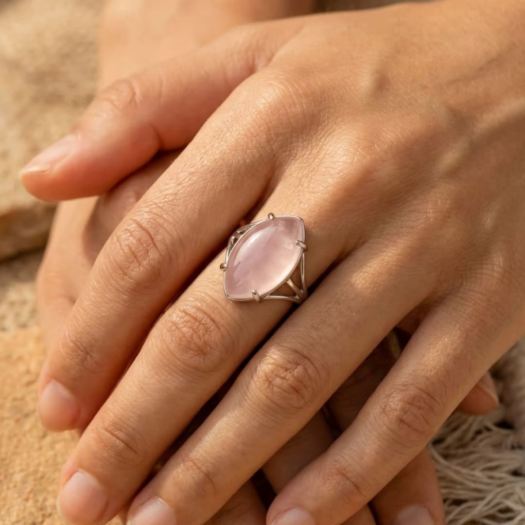 Adjustable Ring "Vision" in Natural Stone