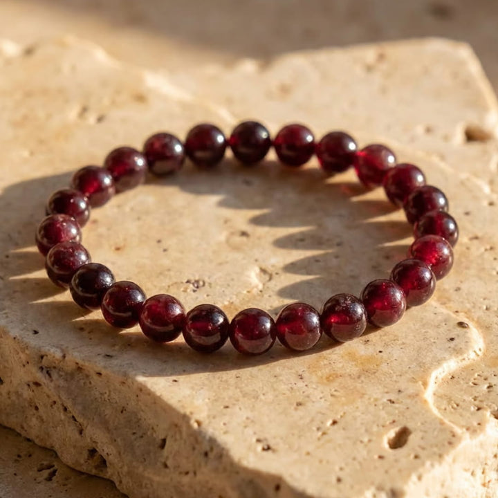 "Force de Vie" Bracelet in Almandine Garnet