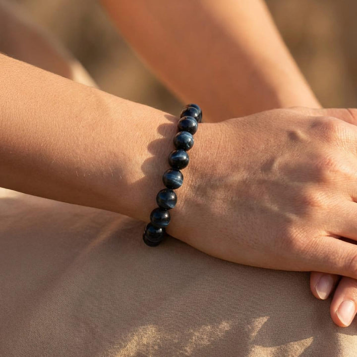 "Guardian Angel" Bracelet in Hawk's Eye