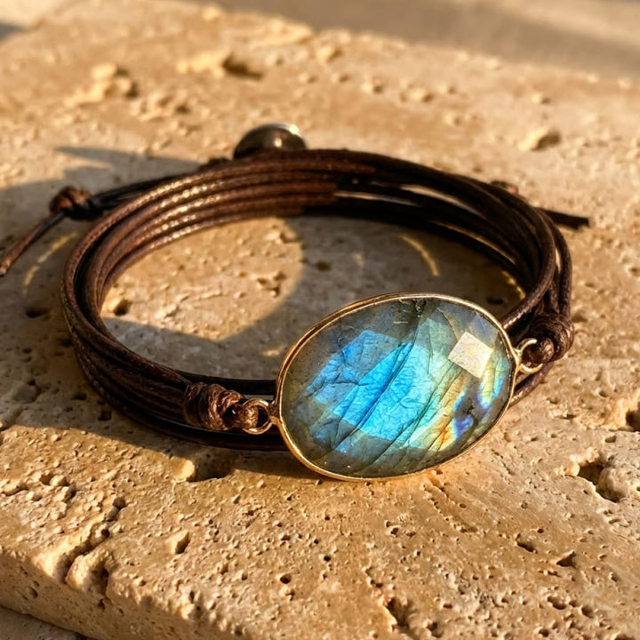 "Shield of Light" Bracelet in Labradorite