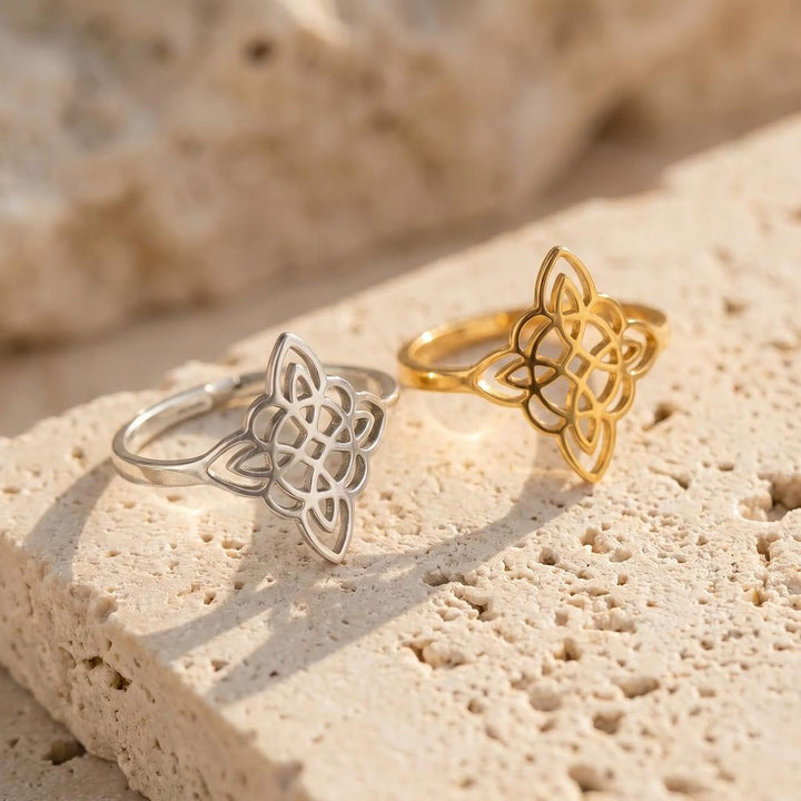 Adjustable Ring "Symbol of Protection" - Witch's Knot