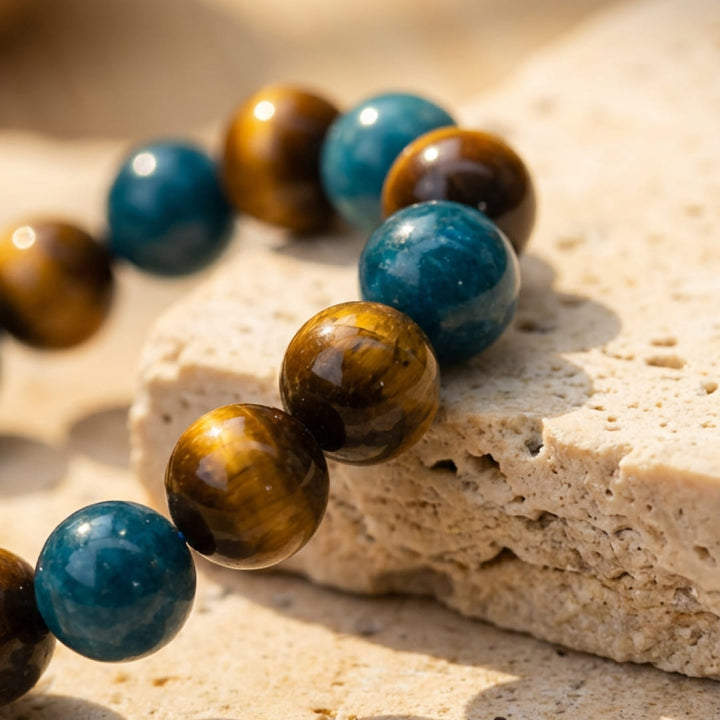 "New Momentum" Bracelet in Apatite & Tiger Eye
