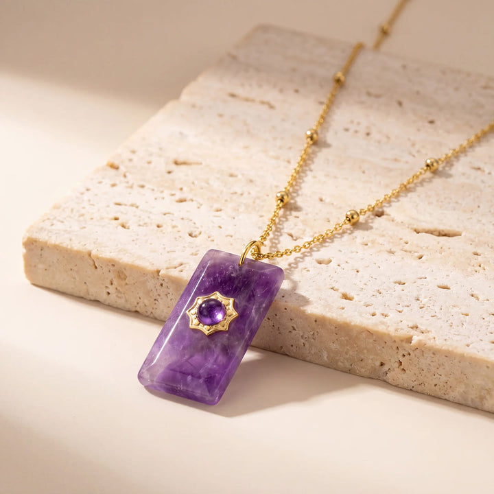 "Imperial Purple Spark" Amethyst Pendant