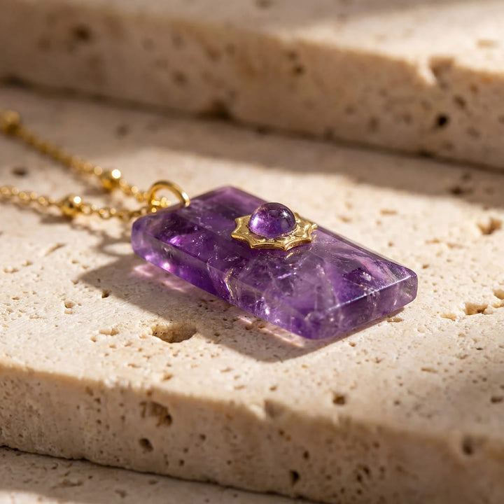 "Imperial Purple Spark" Amethyst Pendant