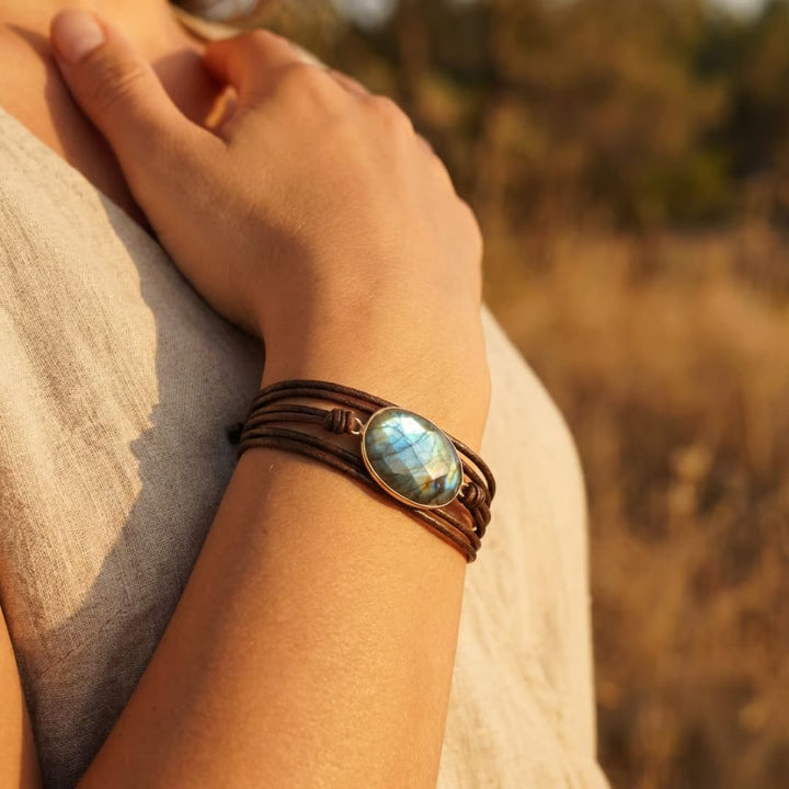 "Shield of Light" Bracelet in Labradorite