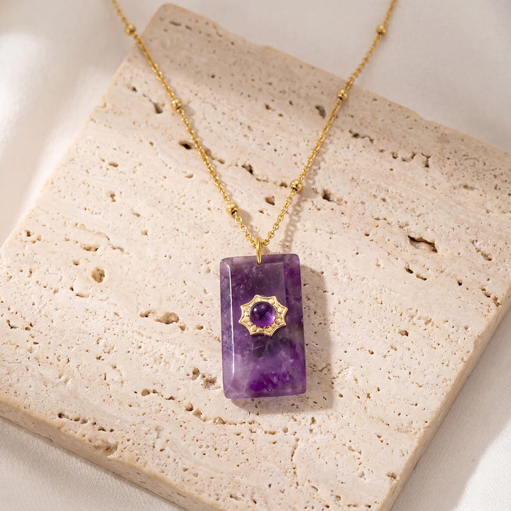 "Imperial Purple Spark" Amethyst Pendant
