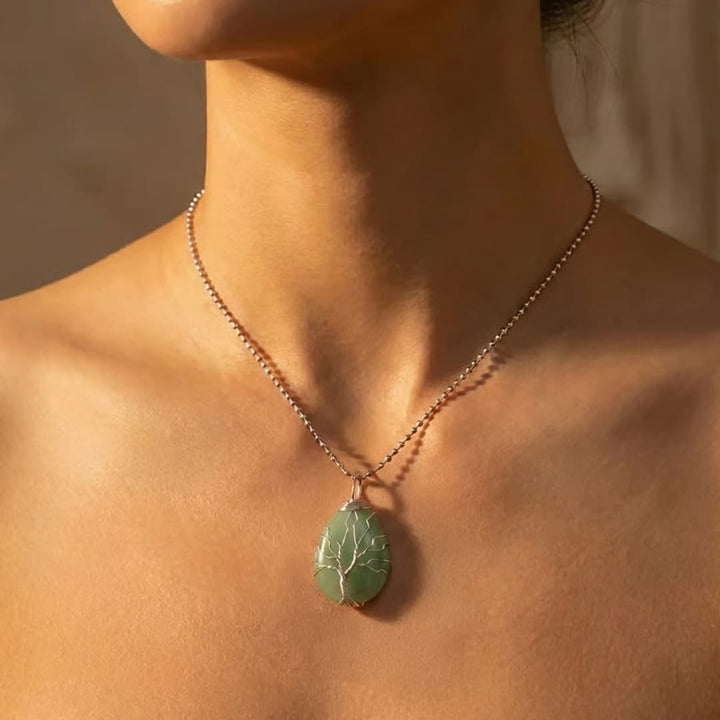 Tree of Life Pendant in Natural Stone