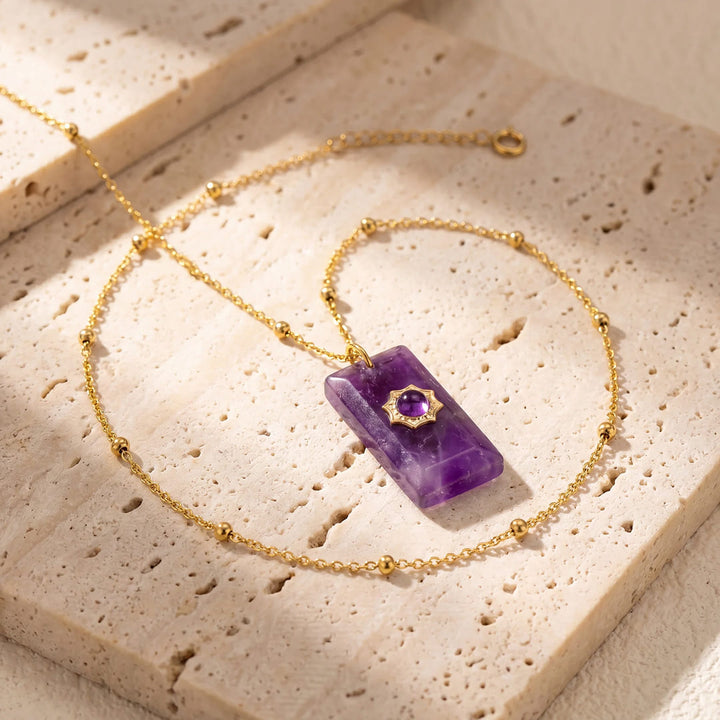 "Imperial Purple Spark" Amethyst Pendant