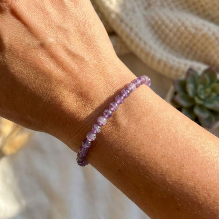 Fine Stone Bead Bracelet 4mm