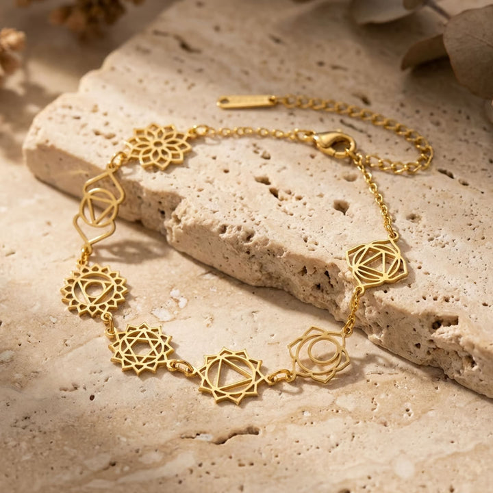 "Alignment" Bracelet – Symbols of the 7 Chakras