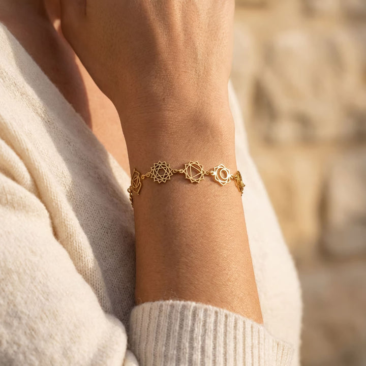 "Alignment" Bracelet – Symbols of the 7 Chakras