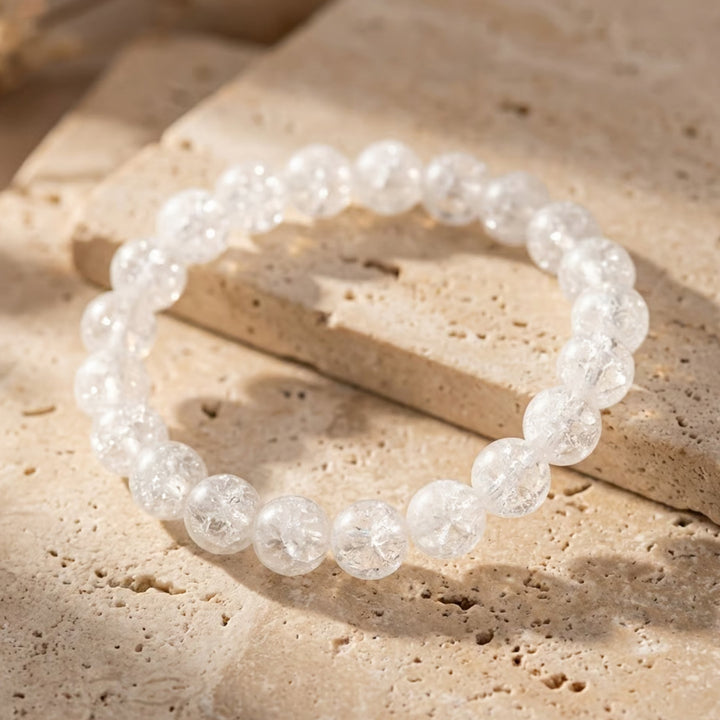 "Light Splashes" Bracelet in Cracked Rock Crystal