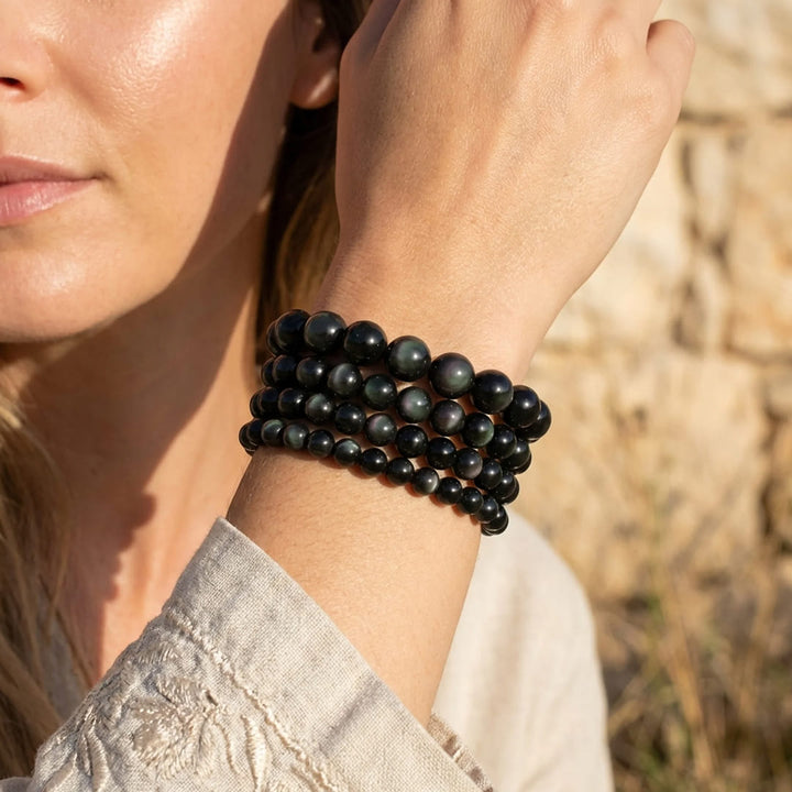 "Guardian Eye" Bracelet in Obsidian Celestial Eye
