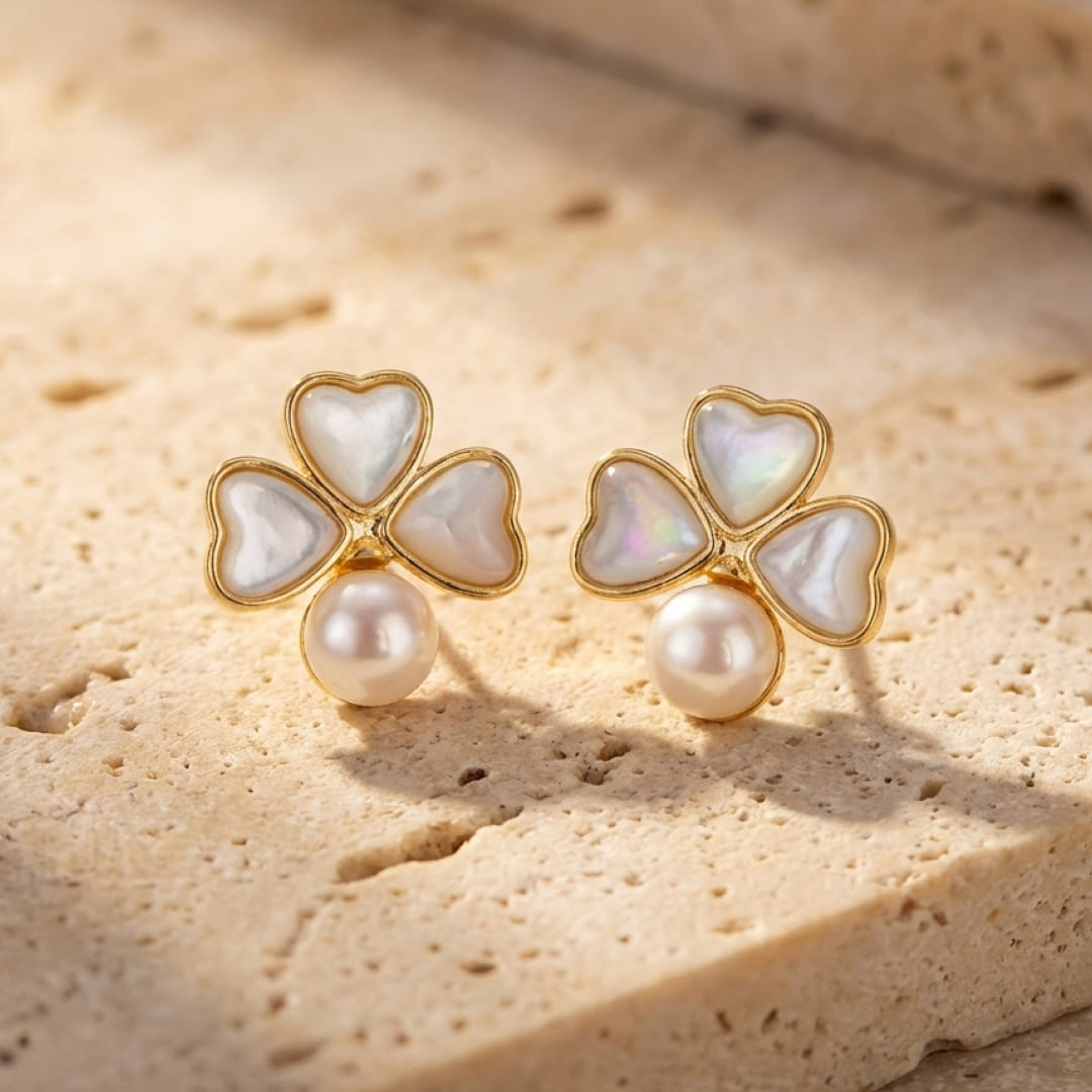"Ear Cuffs 'Sweet Chance' in Mother-of-Pearl"