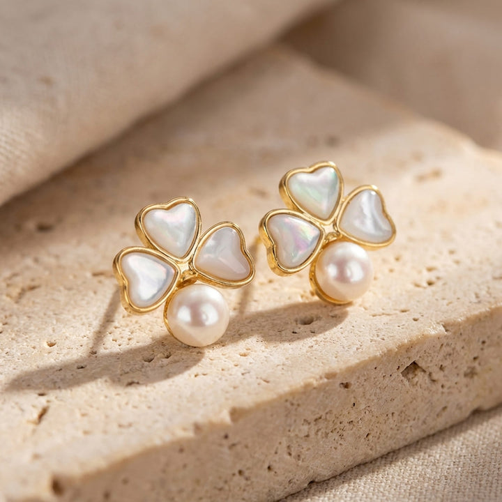 "Ear Cuffs 'Sweet Chance' in Mother-of-Pearl"