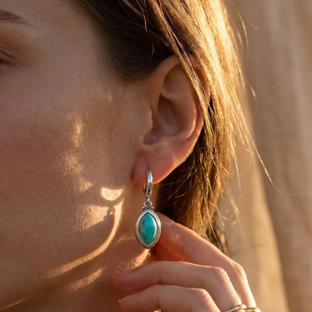"Dulce Amulet" Earrings in Turquoise