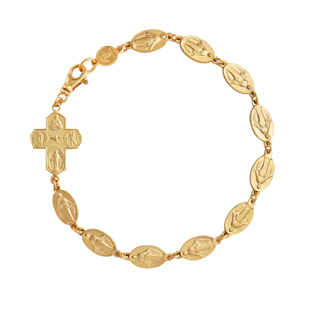MIRACULOUS FOUR WAY CROSS - BRACELET - VERMEIL SILVER