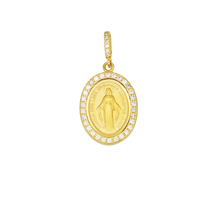 MIRACULOUS MEDAL - ZIRCONIA IN GOLD