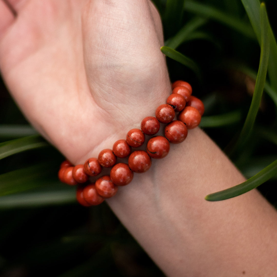 "Endurance" Bracelet in Red Jasper