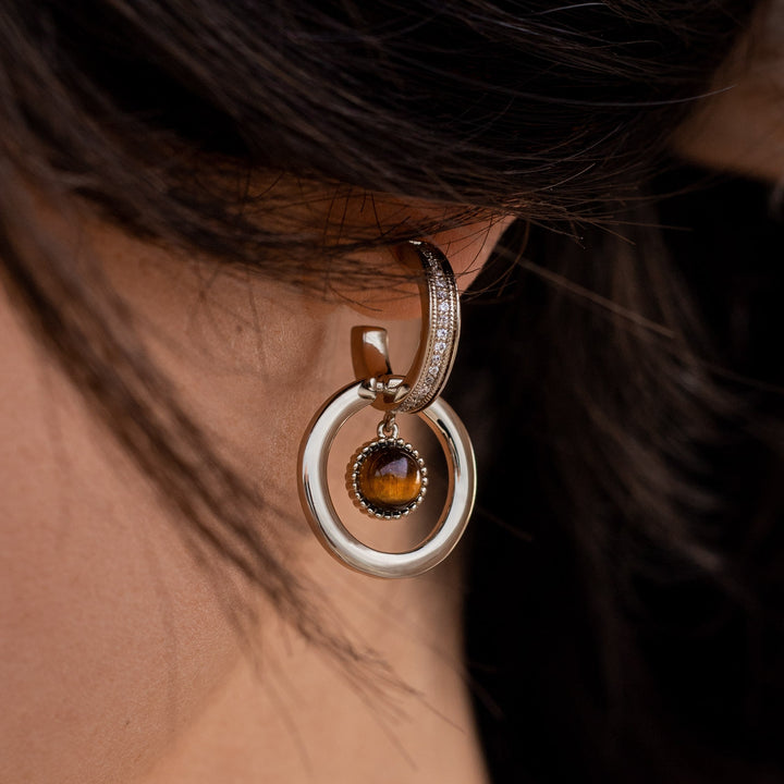 "Feline Glow" Tiger Eye Earrings