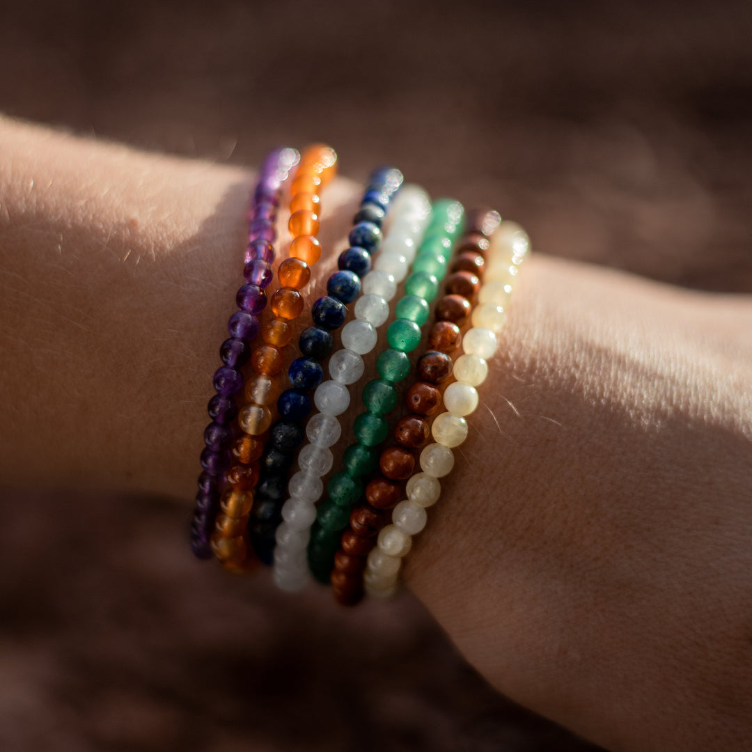 "Opening of the 7 Chakras" Natural Stone Bracelet Set