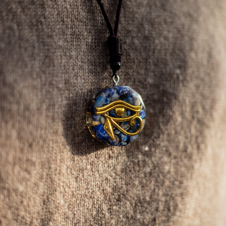 Orgonite Pendant Eye of Horus in Stone Chips