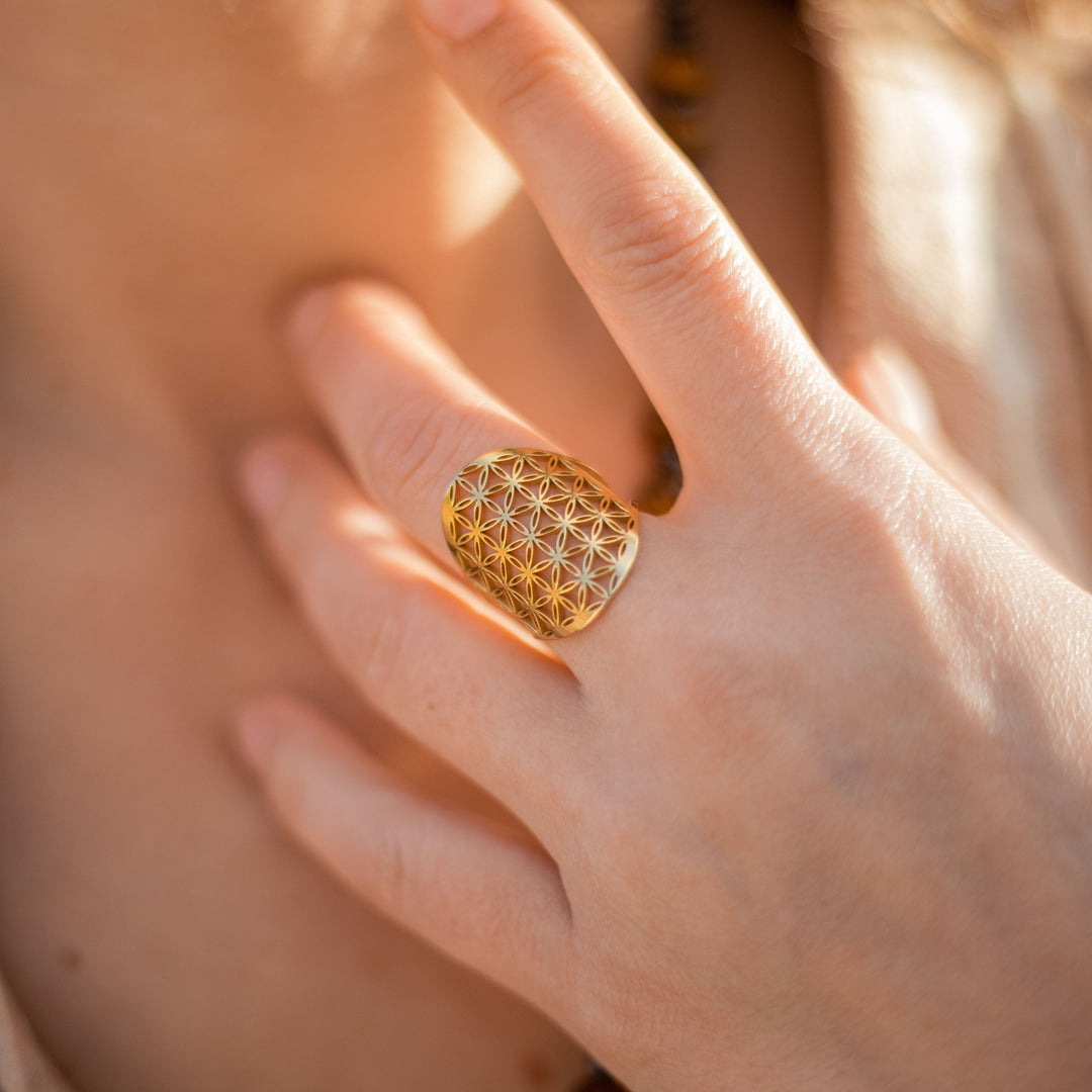Adjustable Ring "Flower of Life"