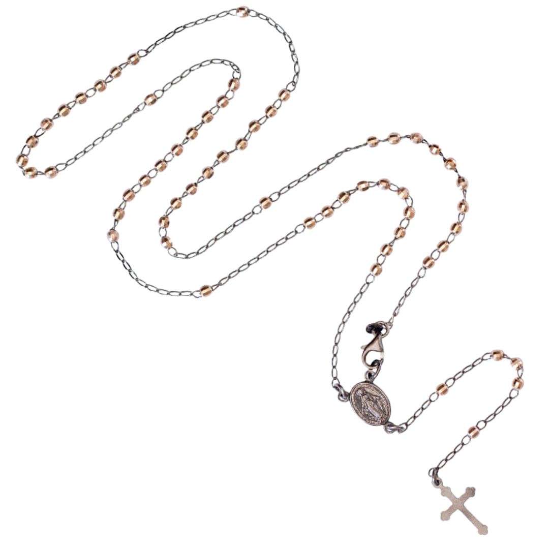 ROSARY NECKLACE - BLACK SILVER