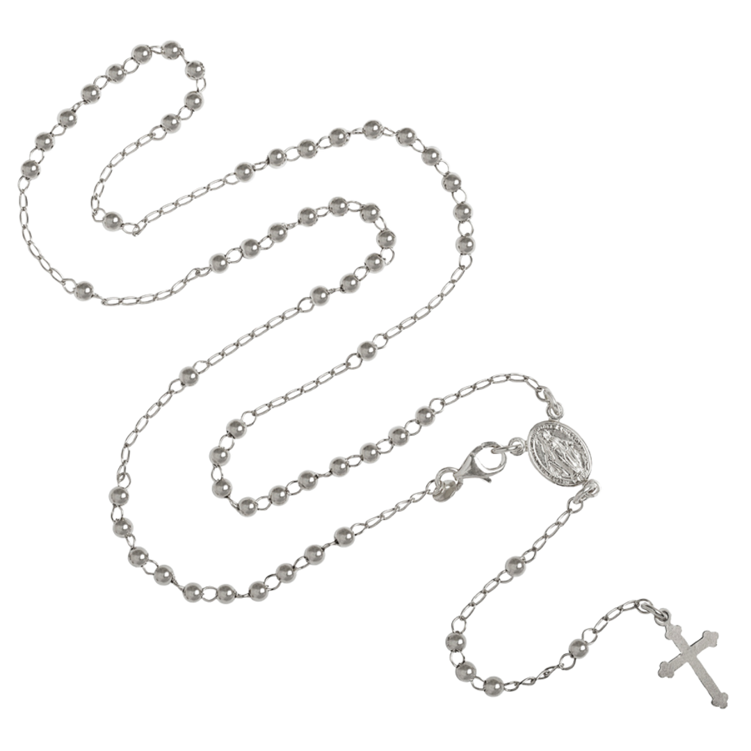ROSARY NECKLACE - SILVER