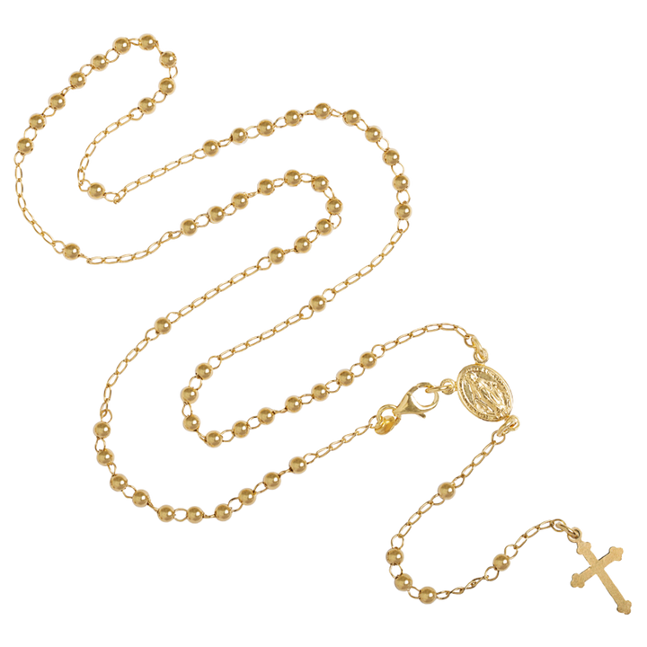 ROSARY NECKLACE - VERMEIL SILVER