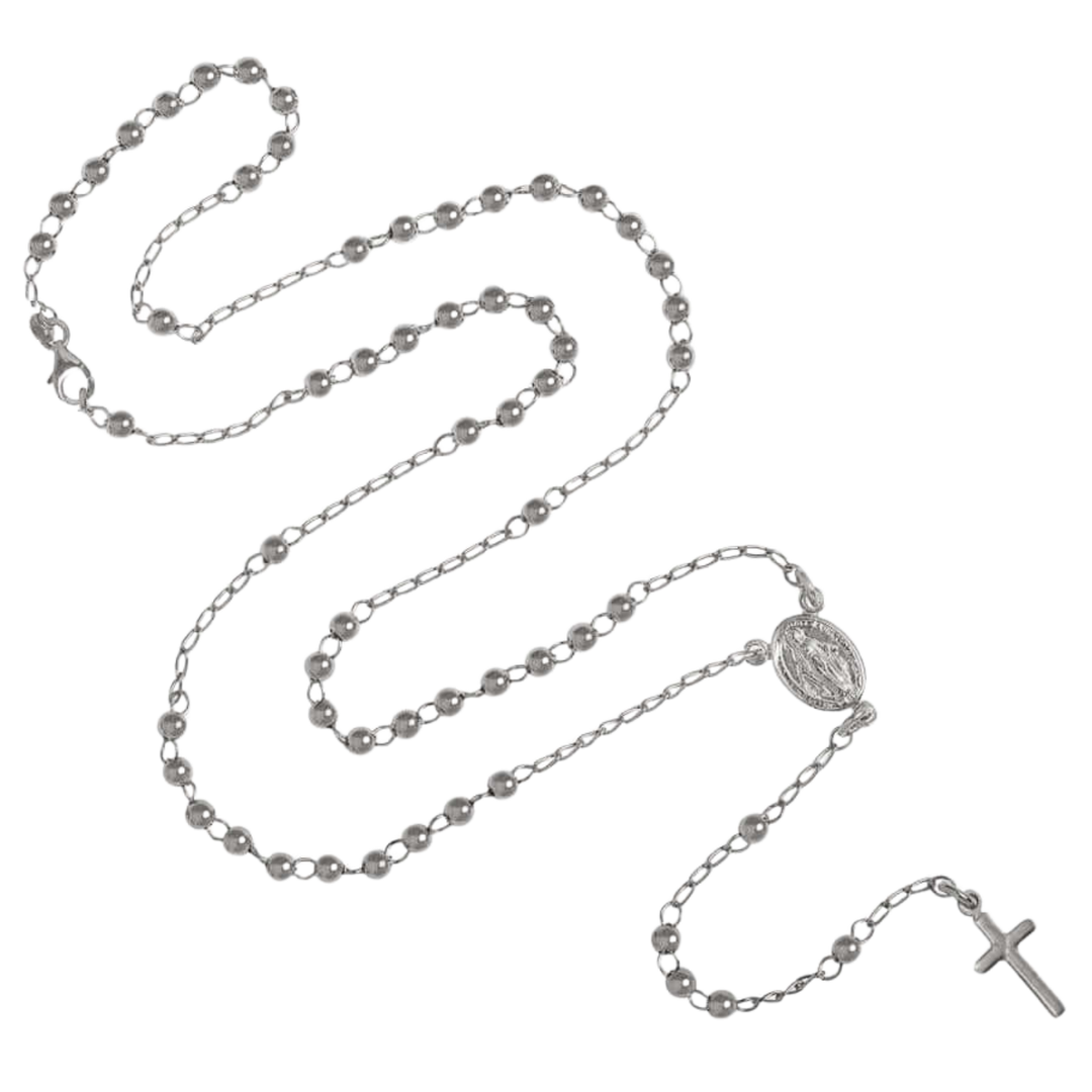 ROSARY CHAIN - WHITE GOLD