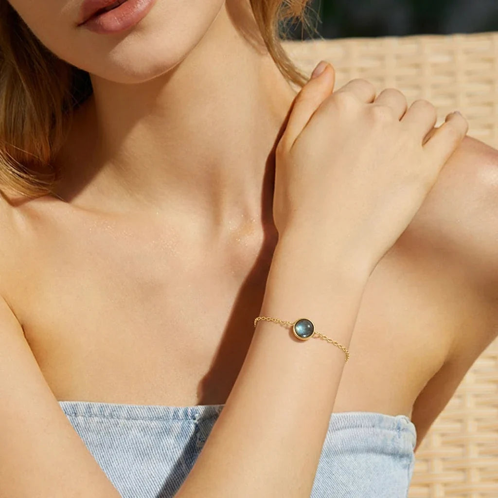 Duo Bracelet "Clarity & Protection" in Labradorite